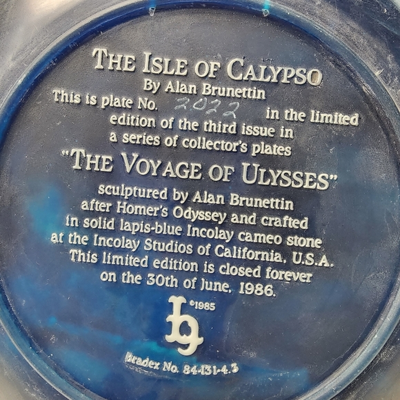 The Return of Ulysses by Alan Brunettin Collector Plate "Voyage of Ulysses" 1986 - Picture 5 of 10